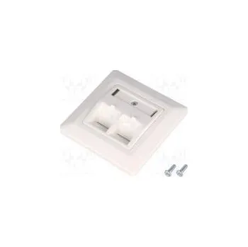 Elektrická zásuvka Zásuvka kryt Keystone Barva bilá pod omítku,zacvaknutí