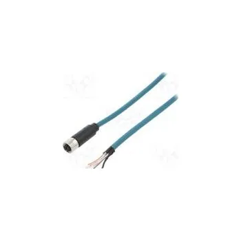 Elektrická zásuvka Zástrčka M12 PIN 8 zásuvka kód X-ProfiNET přímý vodiče 48V