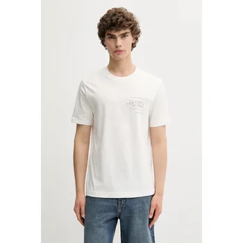 Bavlněné tričko Marc O'Polo 526201251138 béžová 01X, vel. XL