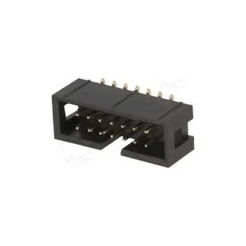 Elektroinstalační materiál Zásuvka IDC vidlice PIN 14 svislý SMT gold flash 2,54mm