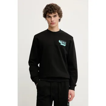 Pánská mikina Bavlněná mikina Tommy Jeans pánská, černá barva, s potiskem, DM0DM21640 99X, vel. L