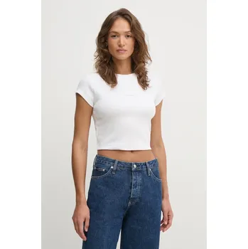 Pánské tričko Tričko Calvin Klein Jeans LV047AB802 bílá 00X, vel. XXS