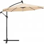 Zahradní slunečník s led osvětlením 290 cm, béžový SPRINGOS ATENA GU0047