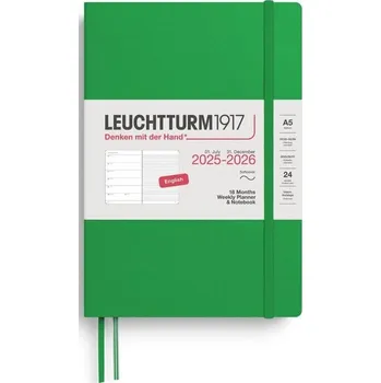 Diář Weekly Planner & Notebook 2026 Medium (A5) 18 Months Spring Leaf (cs, 0000-00-00, Jiné, LEUCHTTURM1917)
