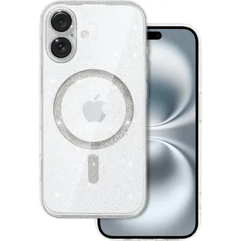 Pouzdro na mobilní telefon Zadní kryt Glitter Magsafe pro iPhone 16 transparentní