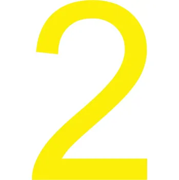 Kancelář Skladová podlahová značka - 2, 16 cm, 40 ks, žlutá