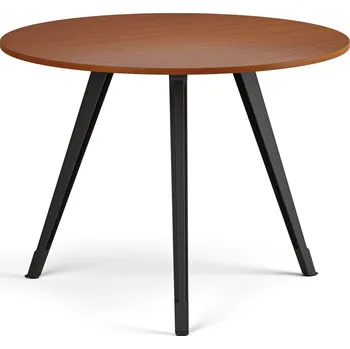 B2B Partner Konferenční stůl PRIMO ZEN, průměr 100 cm, černá podnož, třešeň