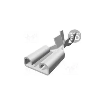 Elektrický konektor Faston plochý 6,3mm 0,8mm zásuvka 1÷2,5mm2 krimpovací přímý