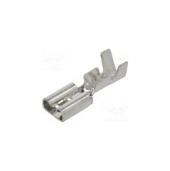 Elektrický konektor Faston plochý 4,8mm 0,5mm zásuvka krimpovací na kabel přímý