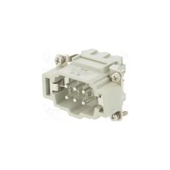 Elektrický konektor Konektor HDC vidlice HE PIN 6 6+PE velikost 3 16A 500V