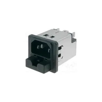 Elektrická zásuvka Konektor napájecí AC zásuvka vidlice 2A 250VAC IEC 60320
