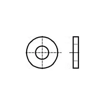 Matice Podložka kulatá M4 D=12mm h=1,6mm ocel Povlak zinek DIN 7349