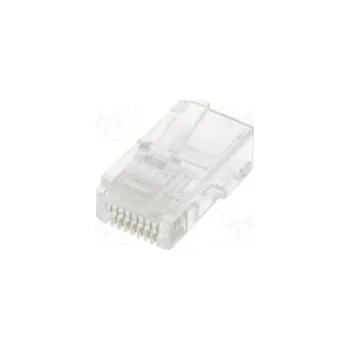 Elektrický konektor Zástrčka RJ45 PIN 8 Kontakty fosforový bronz zlacený UL94V-0