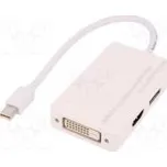 Adaptér DisplayPort 1.1a bilá Vst mini DisplayPort vidlice