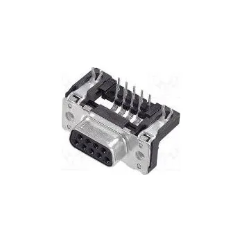 Elektrická zásuvka D-Sub PIN 9 zásuvka zásuvka západka PCB úhlové 90° THT