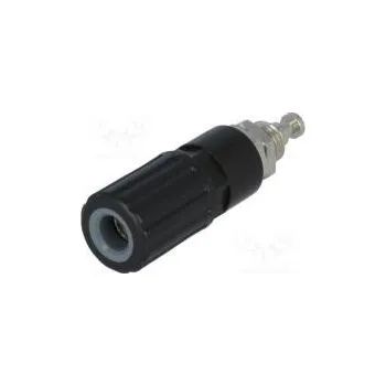 Elektrická zásuvka Zásuvka banánek 4mm 36A 70VDC černá pájení -20÷80°C 33VAC