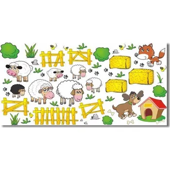 Samolepící dekorace Ovčí farma samolepka na zeď - S