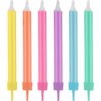 Dortová svíčka Dortisimo Godan svíčky duhové pastelové (12 ks)