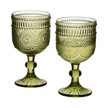 Sklenice ELISE GREEN Komplet 4 kieliszków 330ml8,9x16,5cm