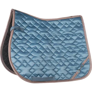 Podsedlová dečka HKM Golden Bit, modrá, Full - Drezurní
