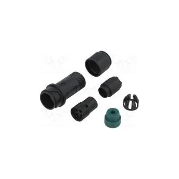 Elektrická zásuvka Konektor kulatý zástrčka zásuvka PIN 4 bez kontaktů na kabel