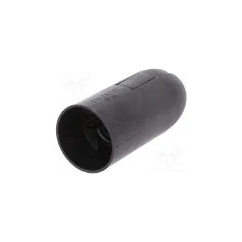 Objímka na žárovku Objímka pro žárovku E14 Těleso černá Ø 26mm Mat termoplast