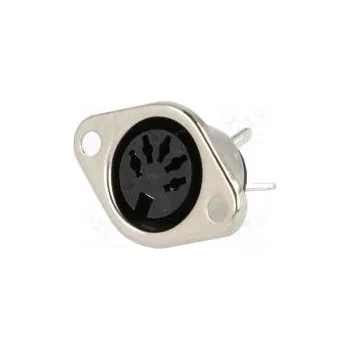 Elektrická zásuvka Zásuvka DIN zásuvka PIN 3 Uspořádání výv 180° přímý pájení