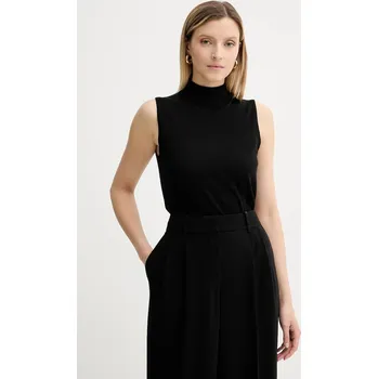 Dámská vesta Vlněná vesta MICHAEL Michael Kors dámská, černá barva, s pologolfem, MT561904VR 99X, vel. S