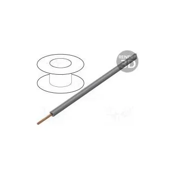 elektrický kabel Vodič LgY lanko Cu 0,75mm2 šedá PVC 300/500V 25m Třída 5