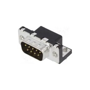 Elektrická zásuvka D-Sub PIN 9 zásuvka LD vidlice Zajištění šroubky úhlové 90°