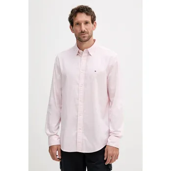 Pánská móda Bavlněná košile Tommy Hilfiger MW0MW39446 růžová 03X, vel. XL