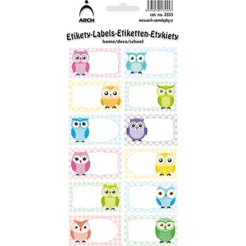 samolepka Dekorační samolepky - Sovy barevné