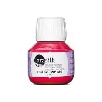 Speciální výtvarná barva Barva na hedvábí Darwi Arasilk 50ml – 491 Fire Red
