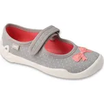 114X554 25 - dívčí balerínky Befado šedé, mašlička 114X554_29