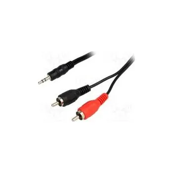 Audio kabel Kabel Jack 3,5mm vidlice,RCA vidlice x2 15m černá