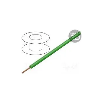 elektrický kabel Vodič LgY lanko Cu 2,5mm2 zelená PVC 300/500V 10m Třída 5