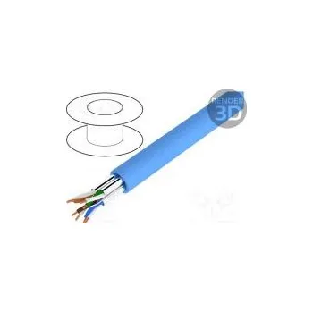 Vodič U/FTP 6a drát Cu 4x2x23AWG LSZH modrá 500m Økab 7mm