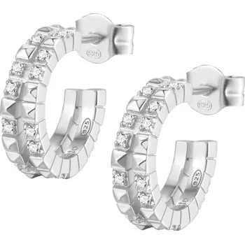 Náušnice Rosato Moderní kruhové náušnice se zirkony Cubica RZO042 + 2 měsíce na vrácení zboží