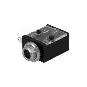 Elektrická zásuvka Zásuvka Jack 3,5mm zásuvka mono s vypínačem úhlové 90°