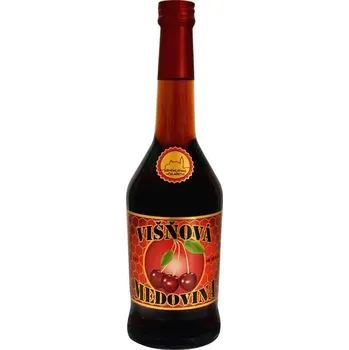 Likér Křivoklátská dezertní medovina Višňová 18% 0,5l (holá láhev)