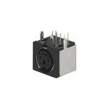 Elektrická zásuvka Zásuvka DIN mini zásuvka PIN 6 stíněný THT