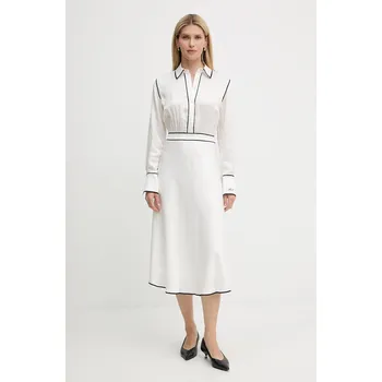 Dámské šaty Šaty Karl Lagerfeld bílá barva, midi, A3W13021 00X, vel. 38