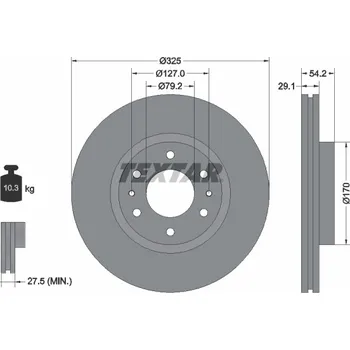 Brzdový kotouč Brzdový kotouč TEXTAR 92226200