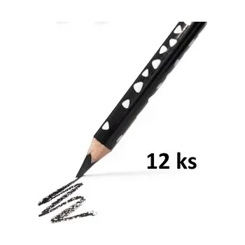 Pastelka RICO pastelka trojboká JUMBO, tuha průměr 5mm, 12 ks, černá