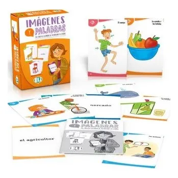 Imágenes y palabras: karty obrazkowe z grami językowymi do nauki hiszpańskiego + e-flashcards