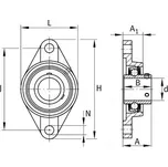 UCFL 209-J7 FAG Oválná ložisková jednotka