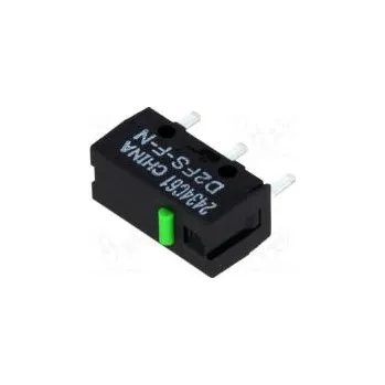 vypínač Mikrospínač SNAP ACTION bez páčky SPST-NO 0,1A/6VDC OFF-(ON)