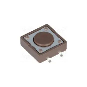 vypínač Mikrospínač TACT SPST-NO Polohy 2 0,05A/12VDC SMT není 1,6N