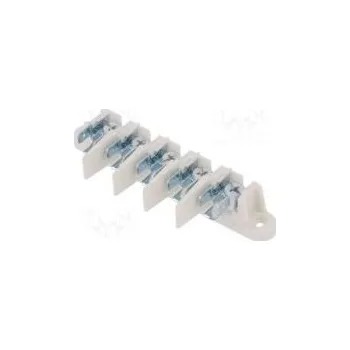 Elektrický konektor Fastony 6,3mm x3,šroubová svorka přišroubováním póly 5 57A