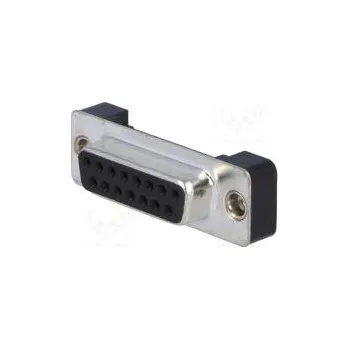 Elektrická zásuvka D-Sub PIN 15 zásuvka zásuvka se závitovým otvorem přímý THT